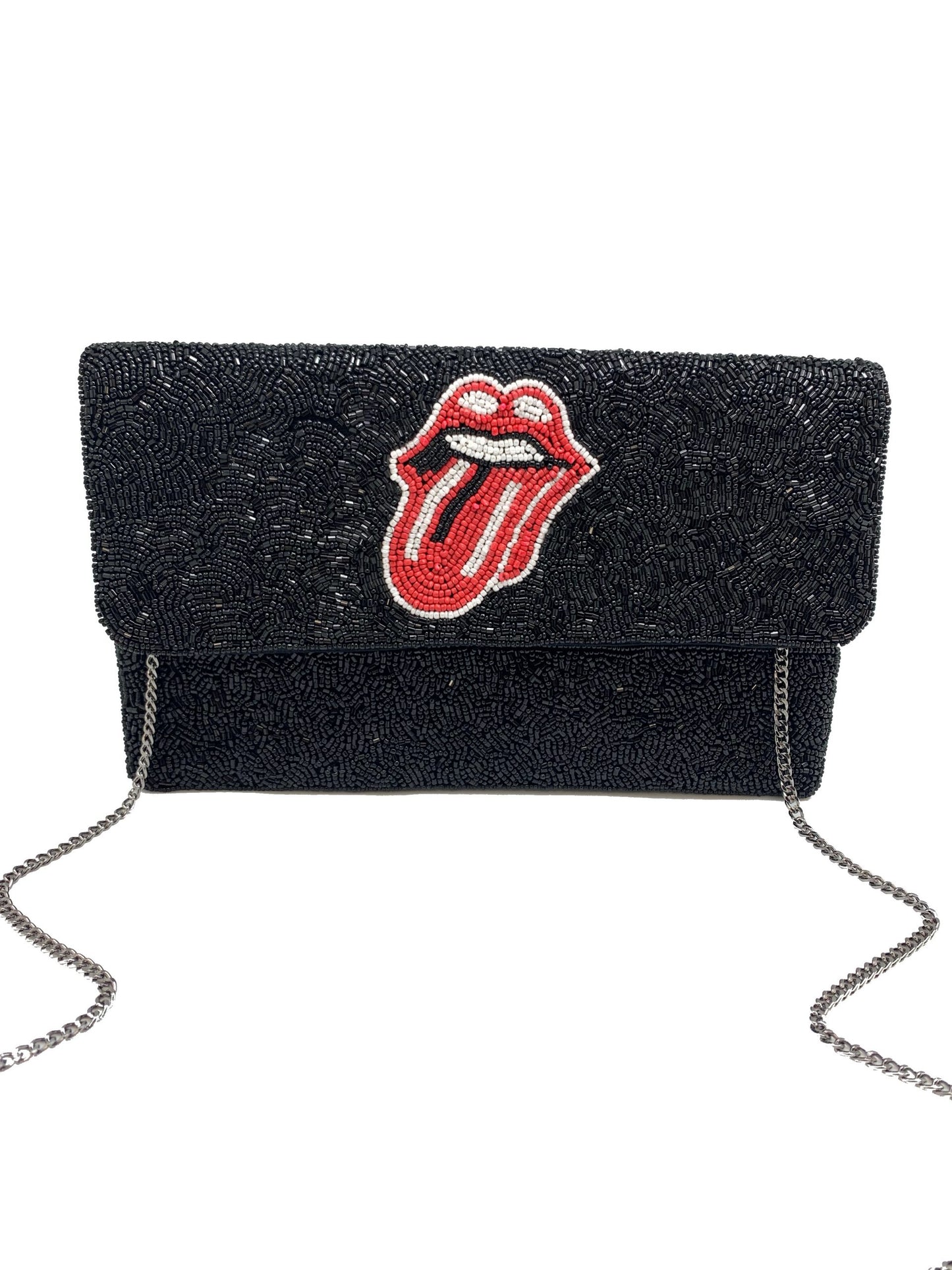 Tongue Beaded Clutch