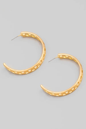 Cut Out Squares Hoop Earring