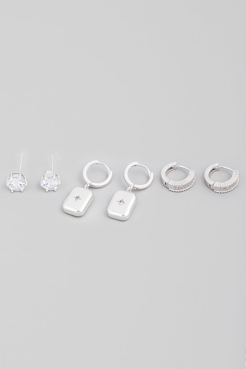 Elise Mini Huggie Earring Set