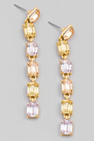 Square Crystal Dangle Earring