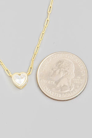 Sterling Silver Single Heart Necklace