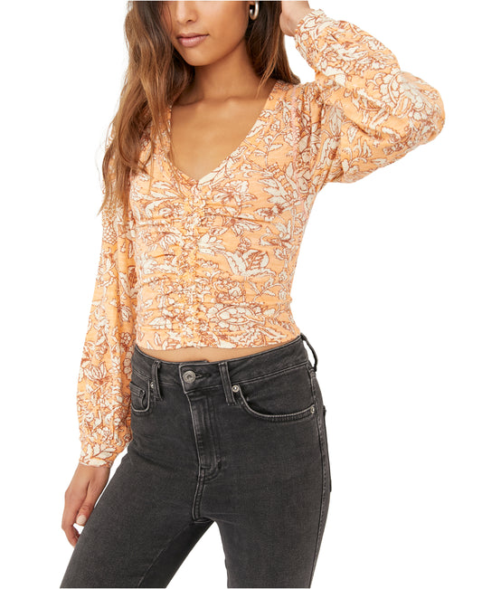 Free People Say The Word Orange Top