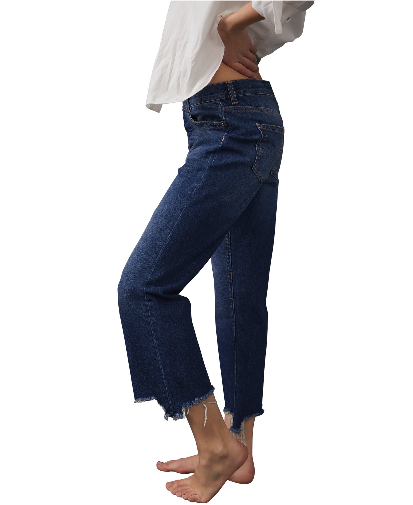 Free People Maggie Mid Rise Straight Jean