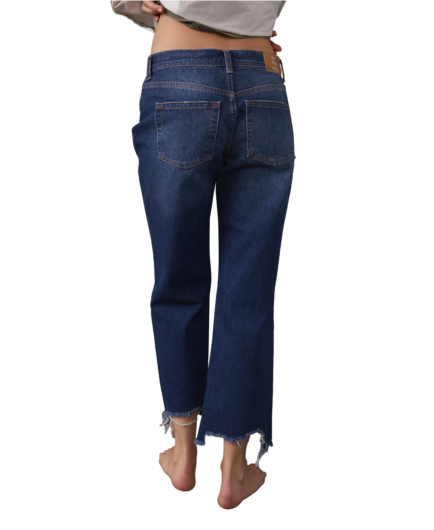 Free People Maggie Mid Rise Straight Jean