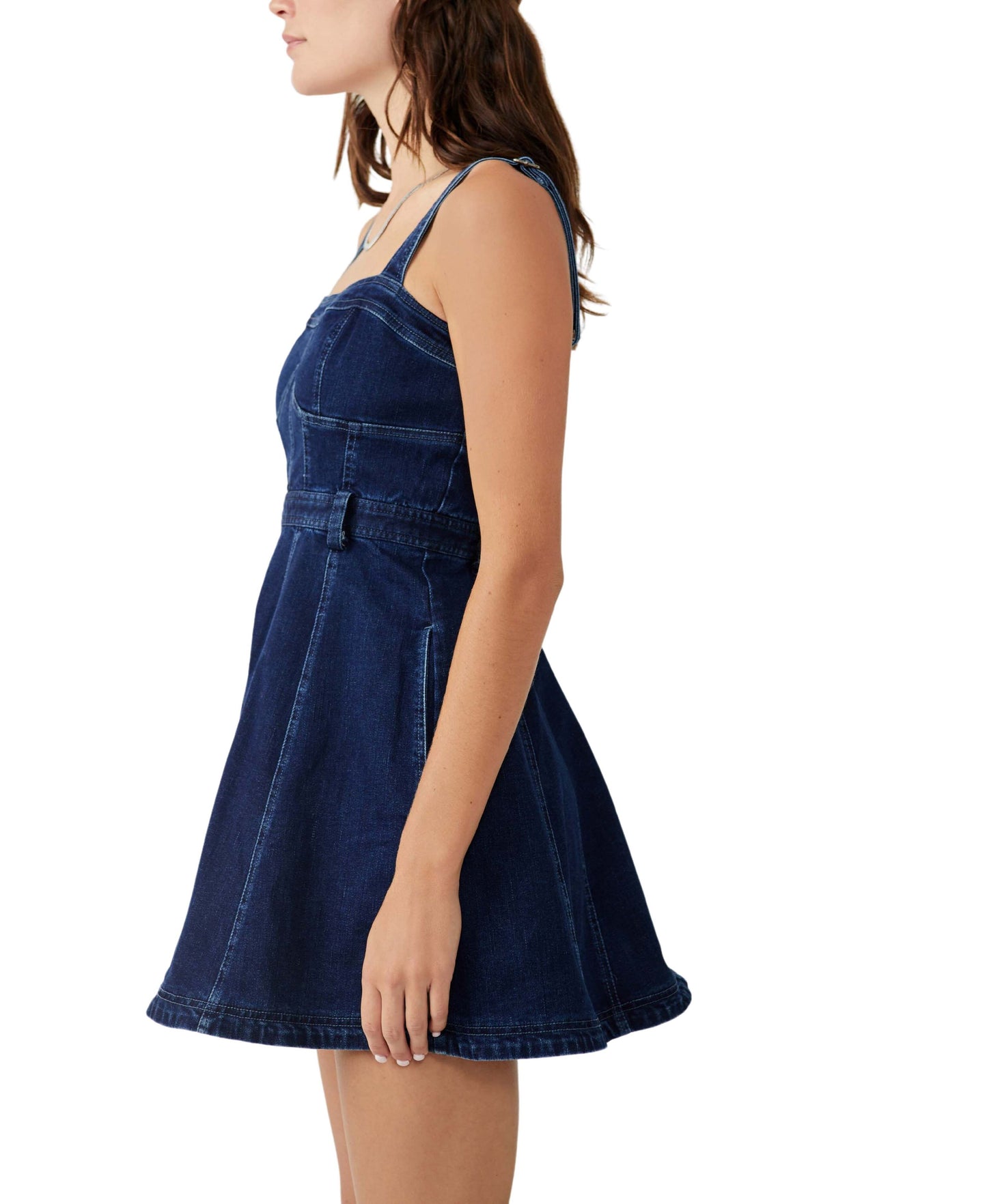 Free People Margot Denim Mini Dress