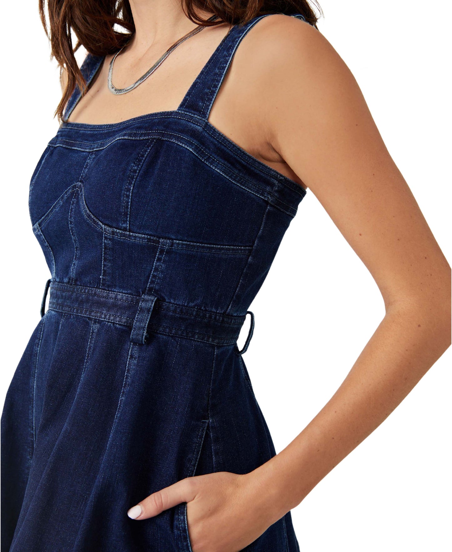 Free People Margot Denim Mini Dress