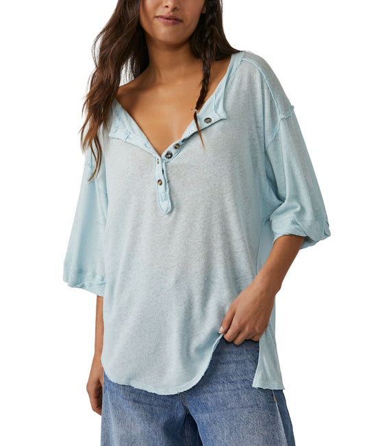 Free People Care FP Maribell Henley Top