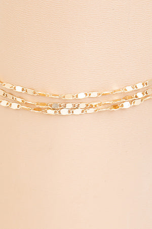 Layered Mariner Chain Anklet