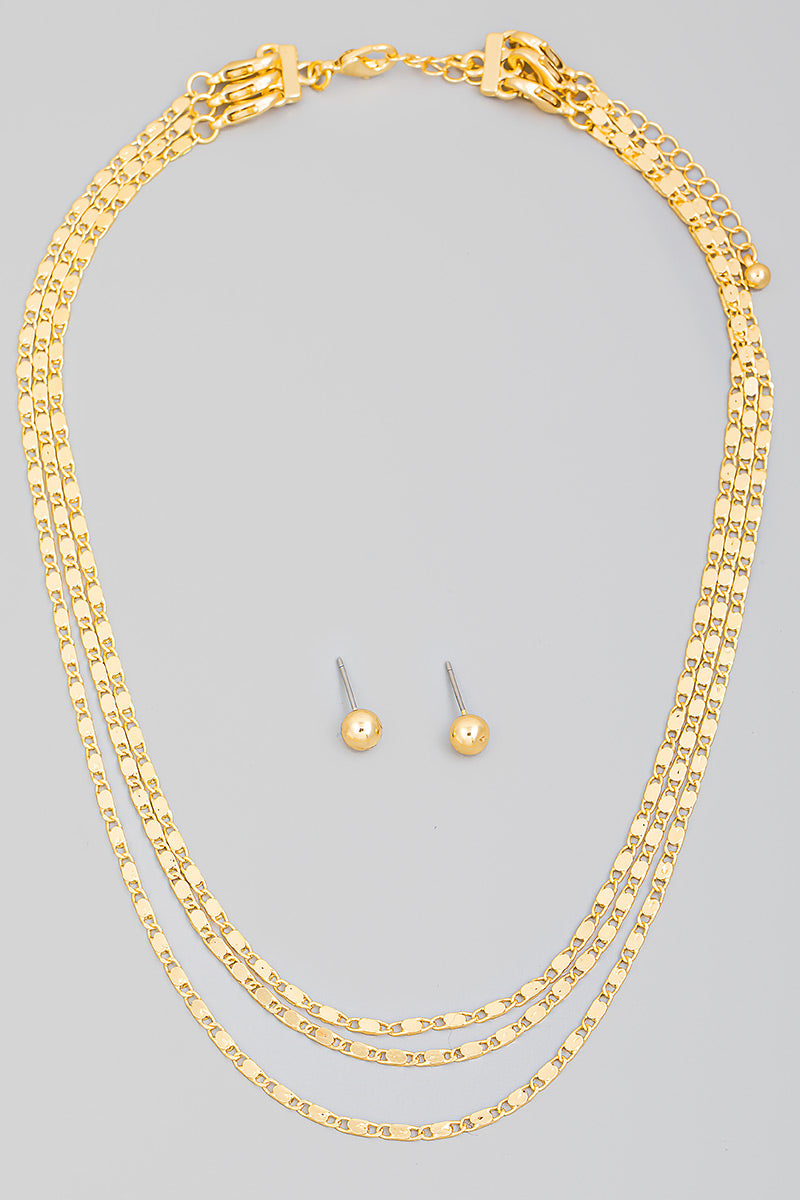 Dainty Layered Chain Link Necklace