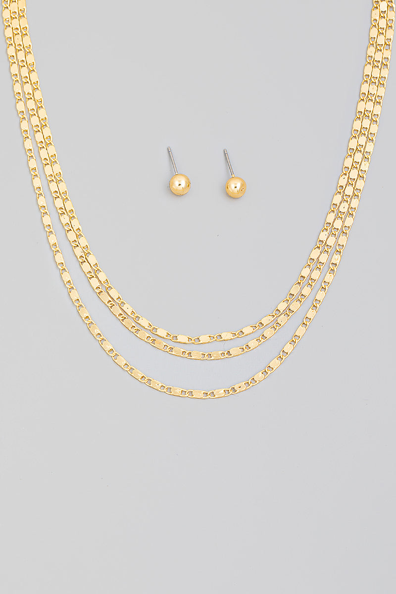 Dainty Layered Chain Link Necklace