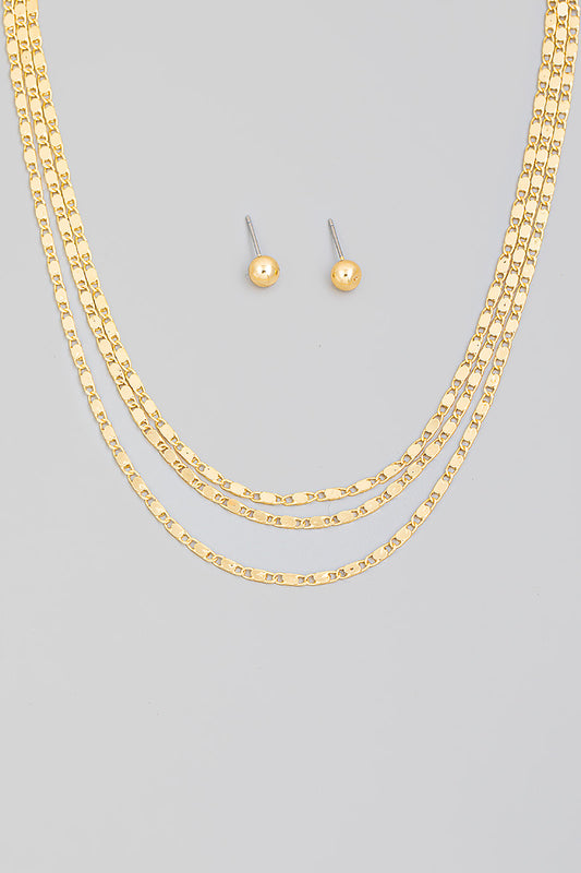 Dainty Layered Chain Link Necklace