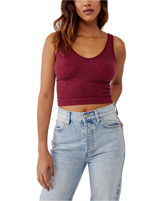 Free People Lurex Solid Rib Brami