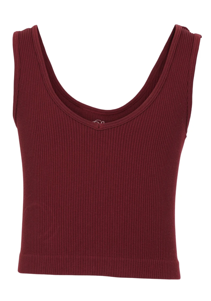 Ribbed V Neck Brami