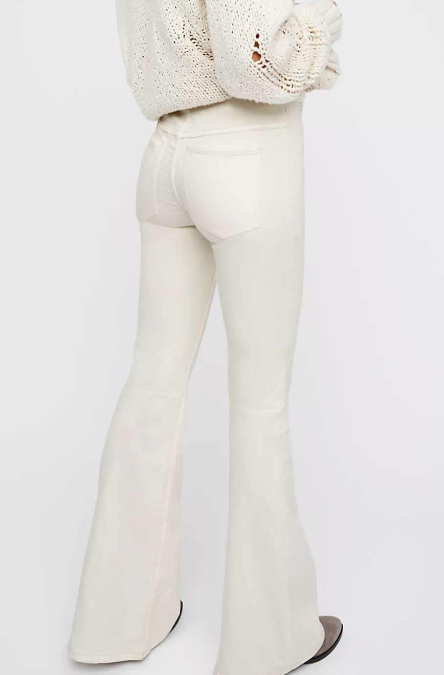 Free People White Penny Pull On Flare