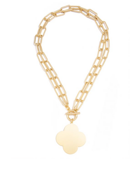 Zenzii Quatrefoil Two Way Charm Necklace