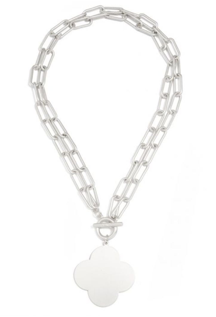 Zenzii Quatrefoil Two Way Charm Necklace