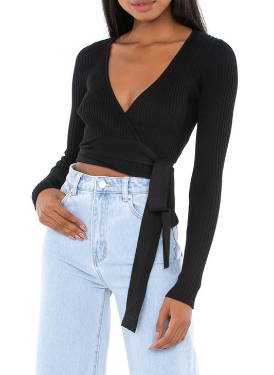 Mink Pink Phrada Wrap Top