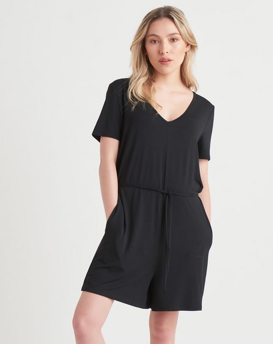 Dex V Neck Drawstring Romper