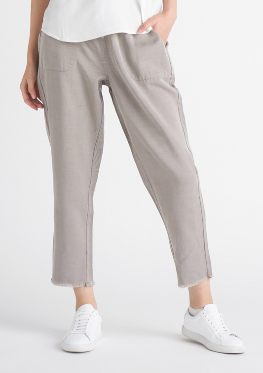 Dex Frayed Hem Tencel Pant