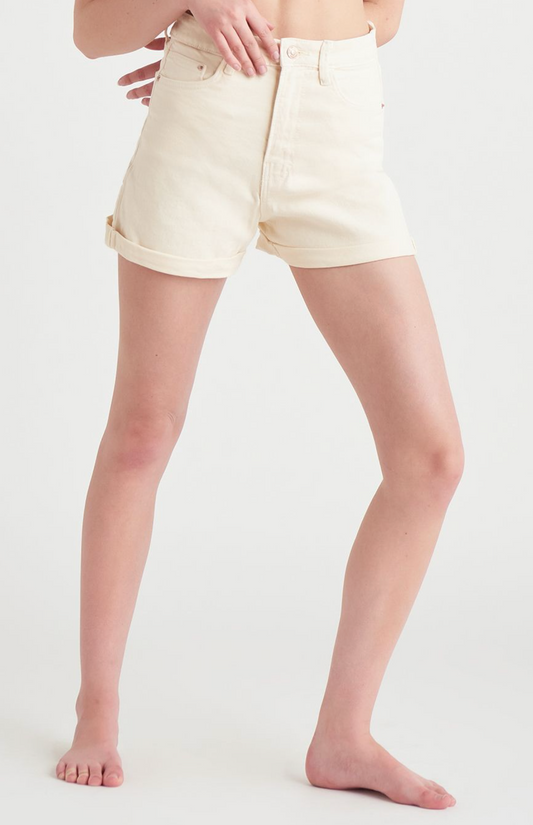 Dex High Rise White Wash Mom Short