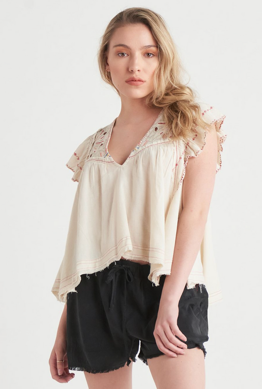 Dex Embroidered Top