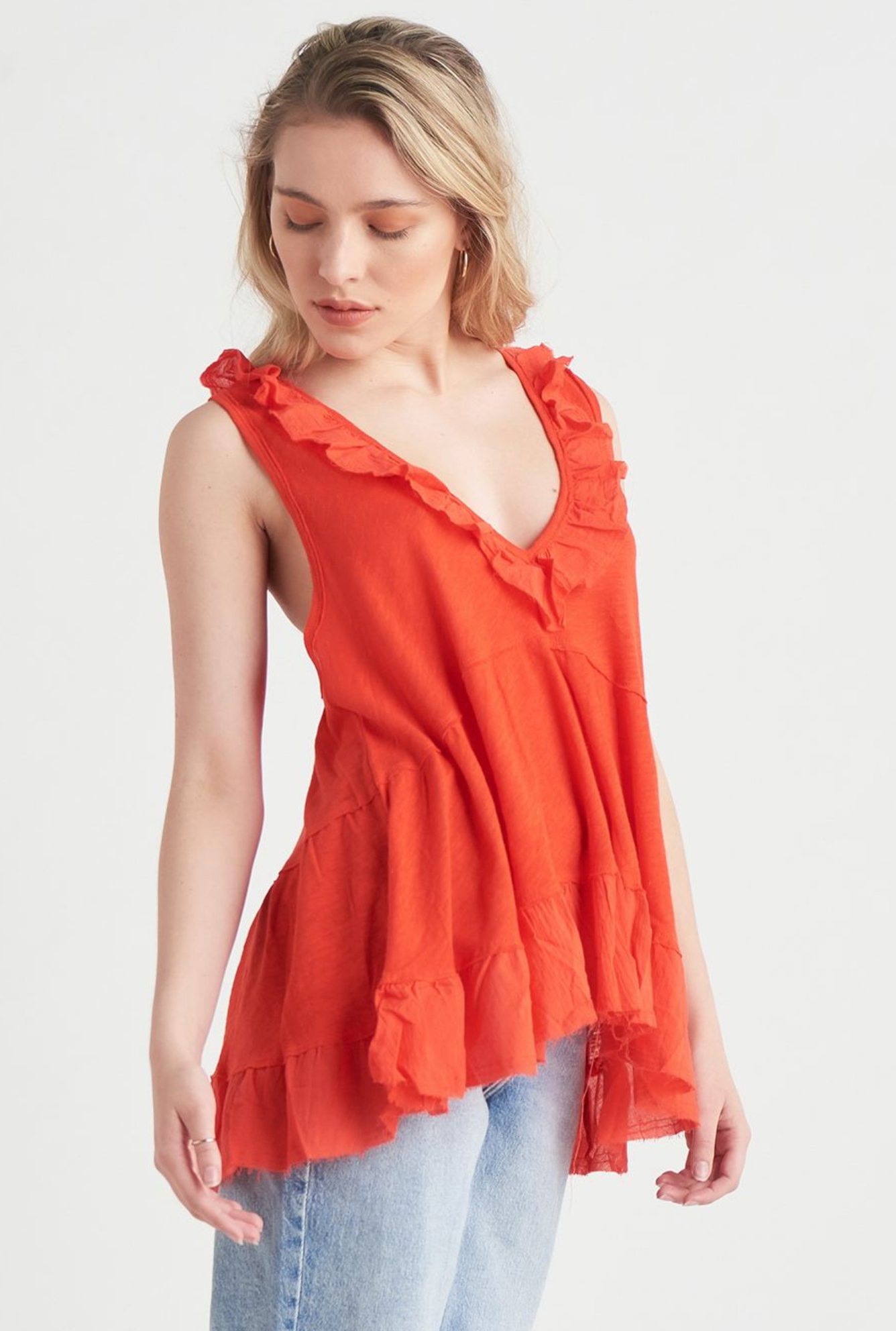 Dex Babydoll Ruffled Tank