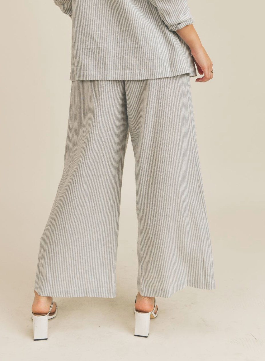 Sage The Label Johanne Striped Wide Leg Pant