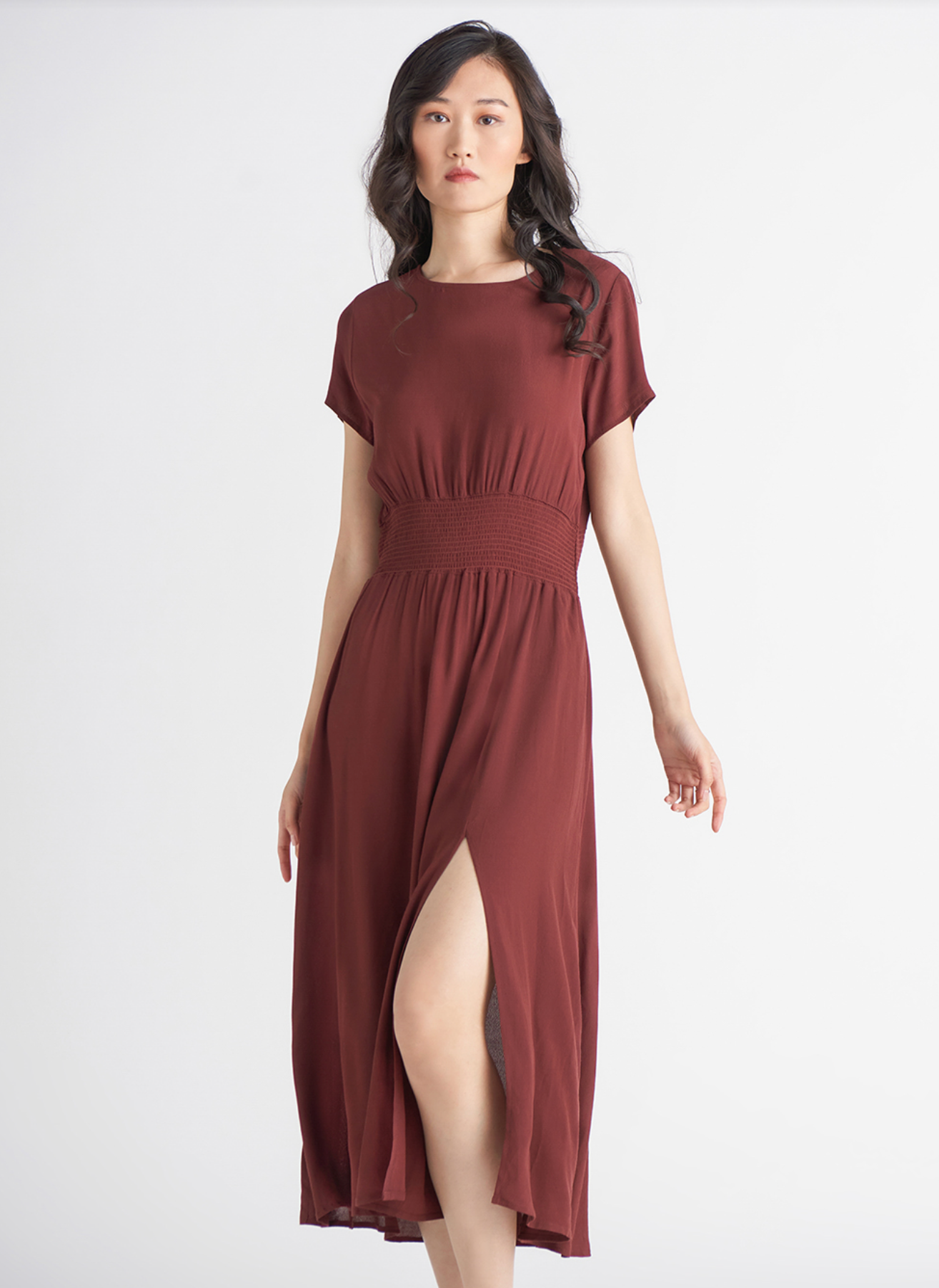 Dex Kate Smocked Waist Maxi Dress