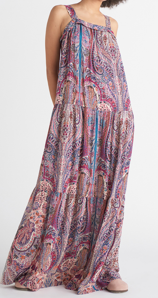 Dex Fleur Tiered Maxi Dress