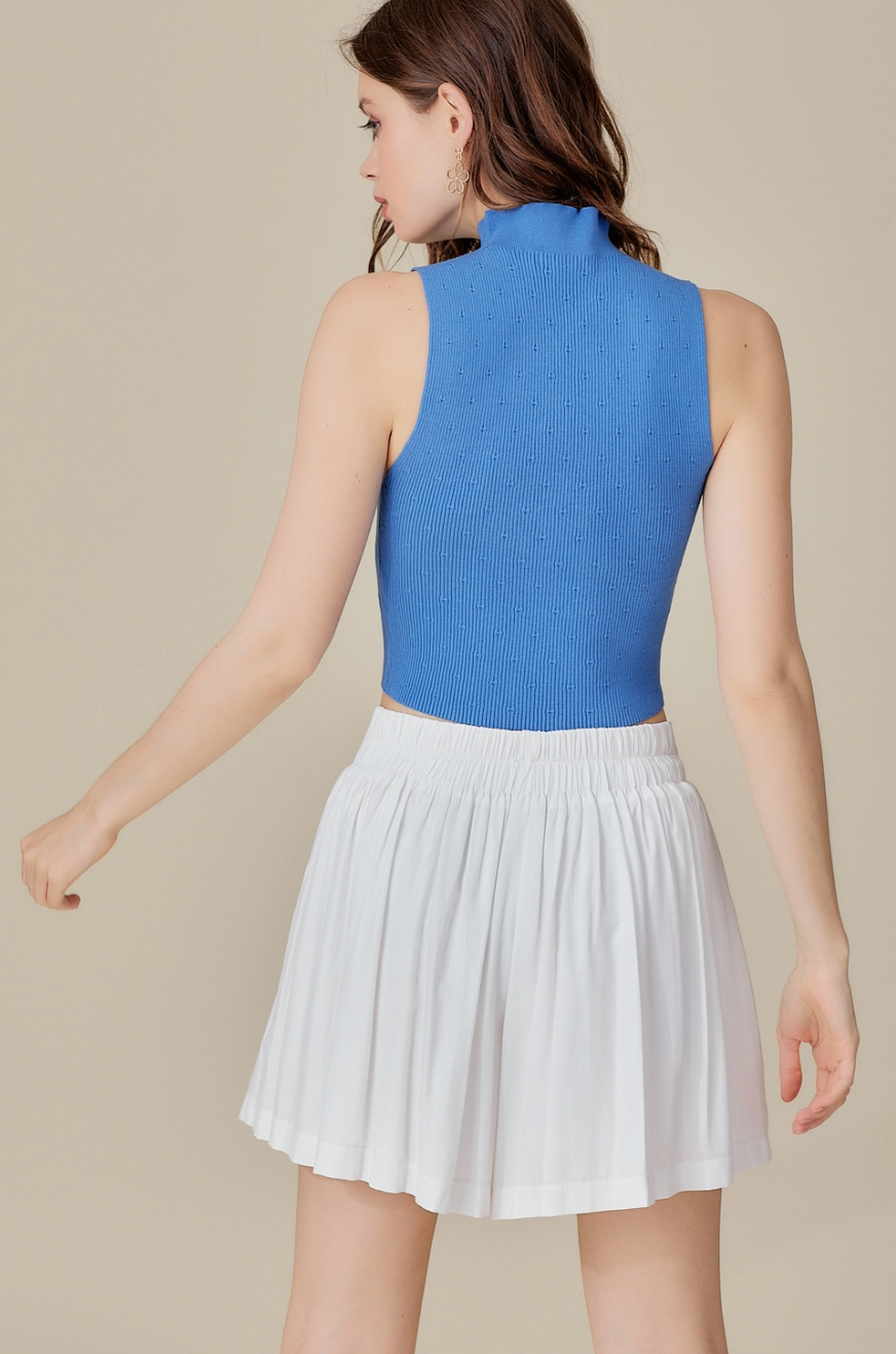 Kelsie Mock Neck Crop Top