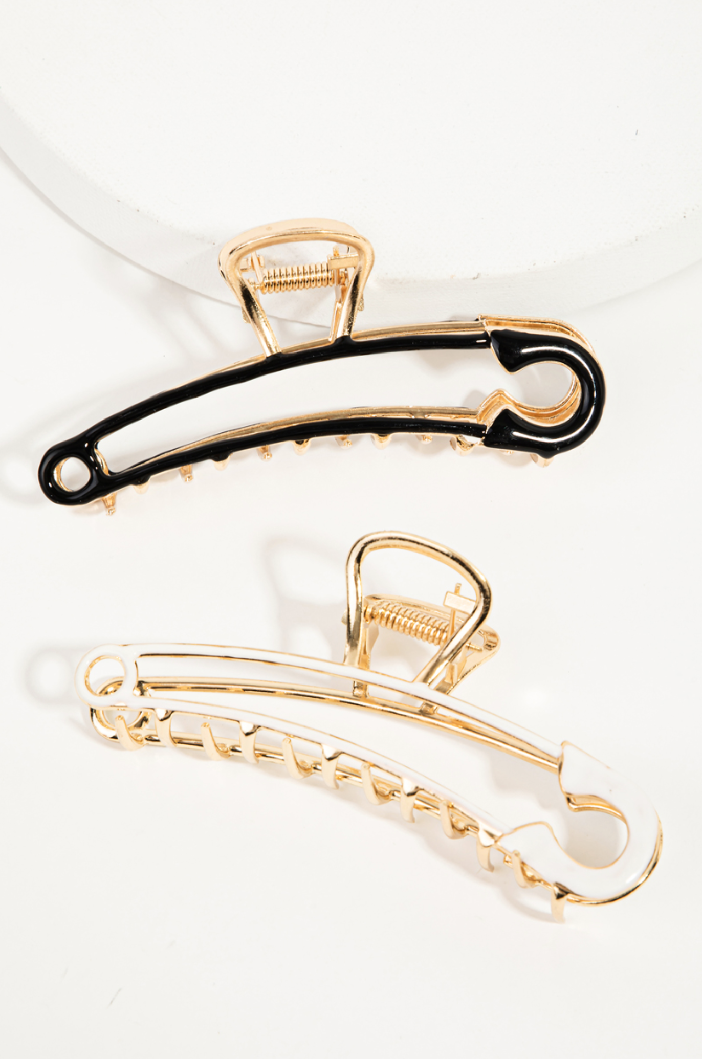 Safety Pin Cutout Hair Claw