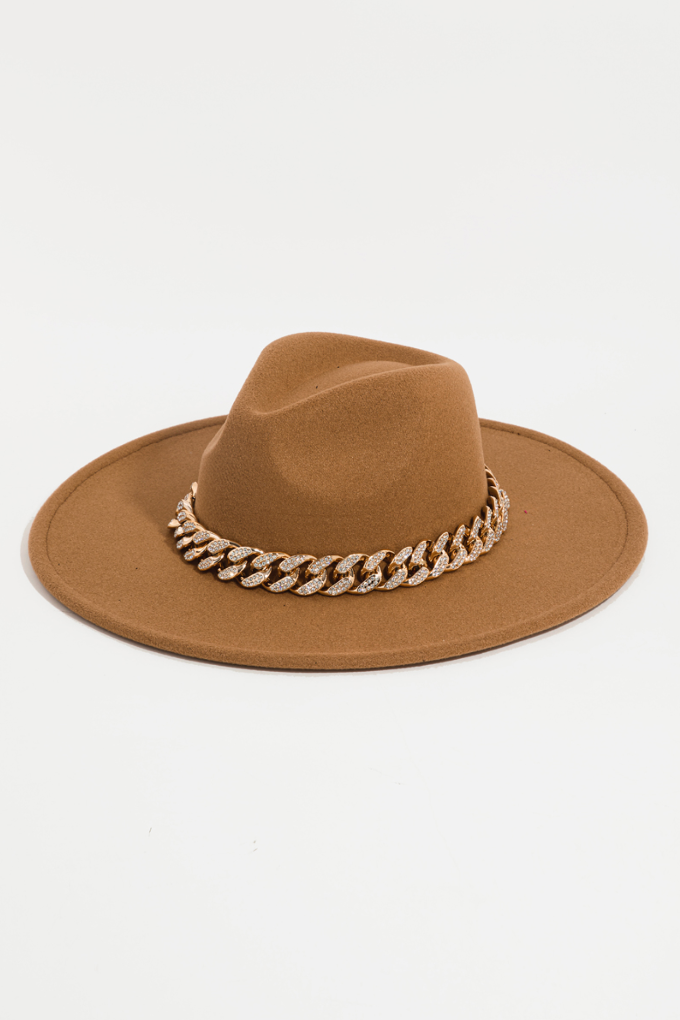 Pave Curb Chain Fedora Hat