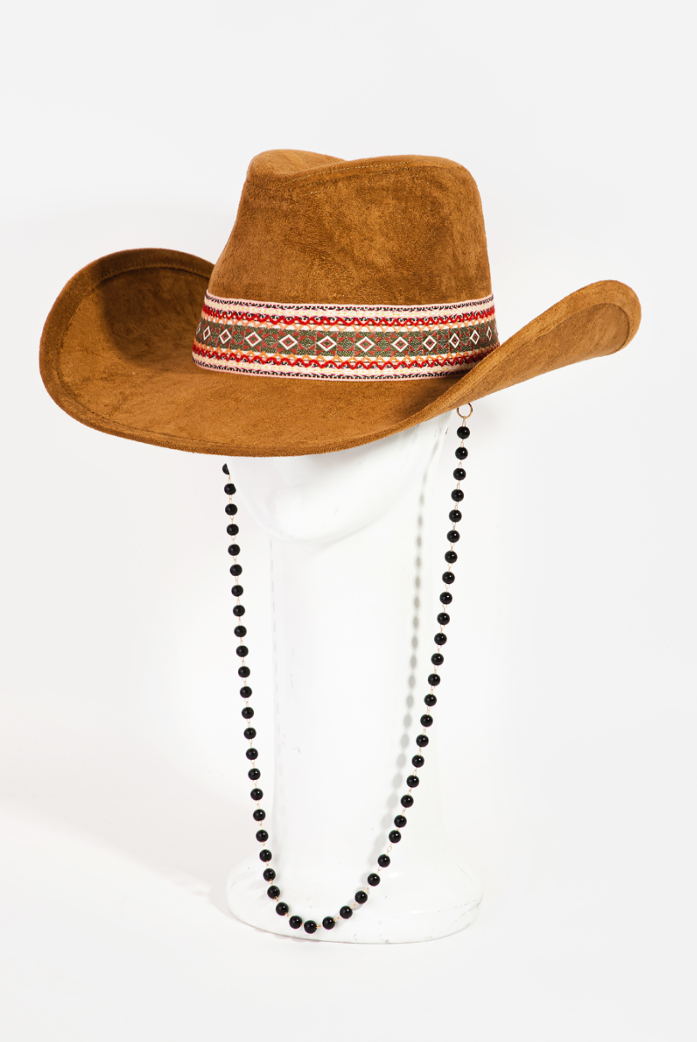 Bead Chin Strap Tribal Cowboy Hat
