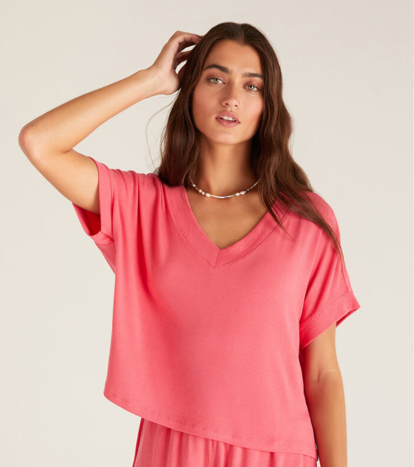 Z Supply Harper Rib V-Neck Top