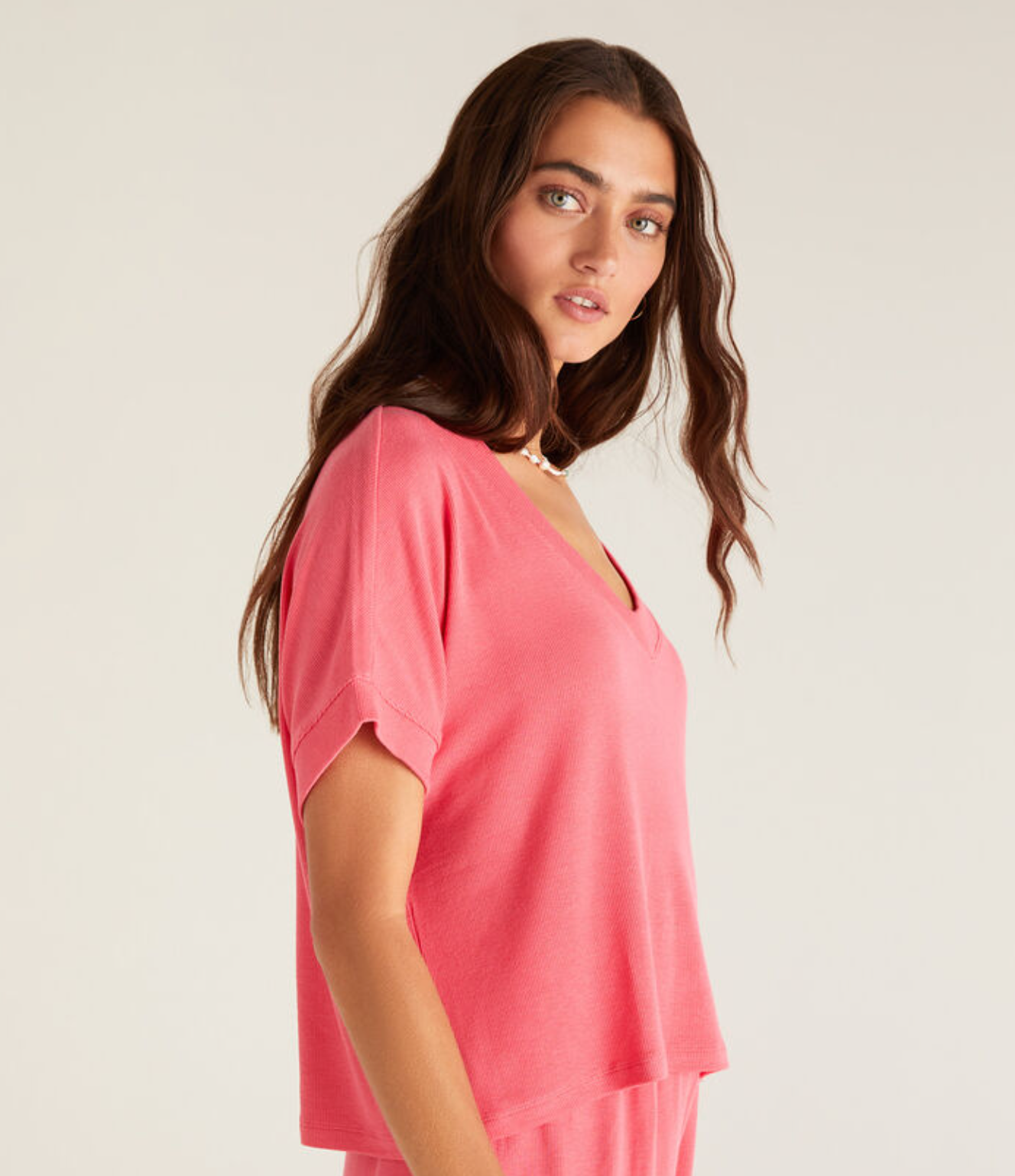 Z Supply Harper Rib V-Neck Top