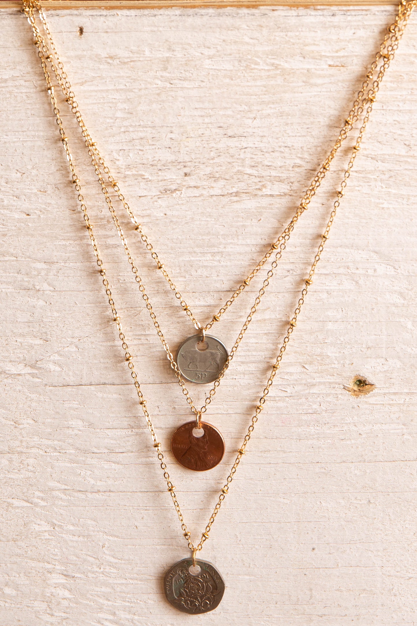 Libby Story Triple Coin Necklace