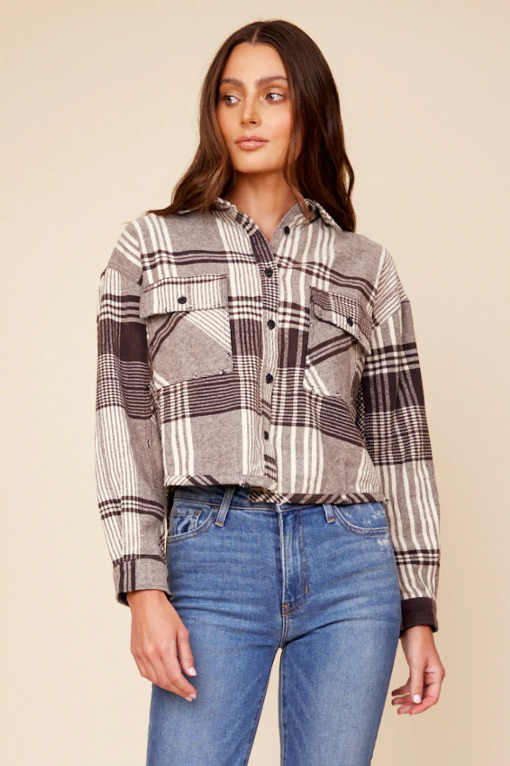 Vintage Havana Flannel Plaid Top