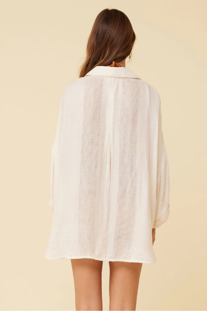 Surf Gypsy Texture Button Down Shirt