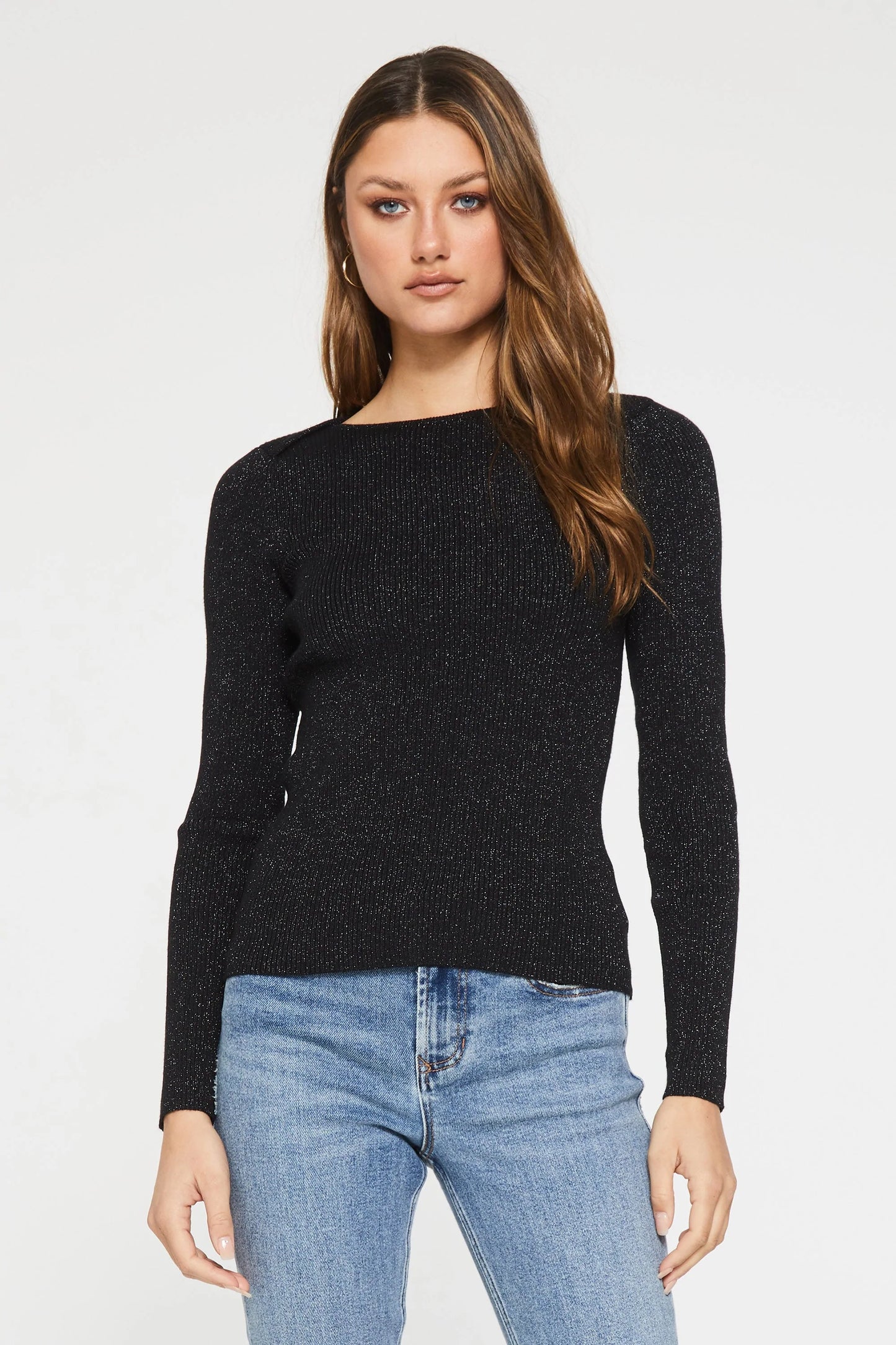 Another Love Sulema Overlap Shoulder Sweater