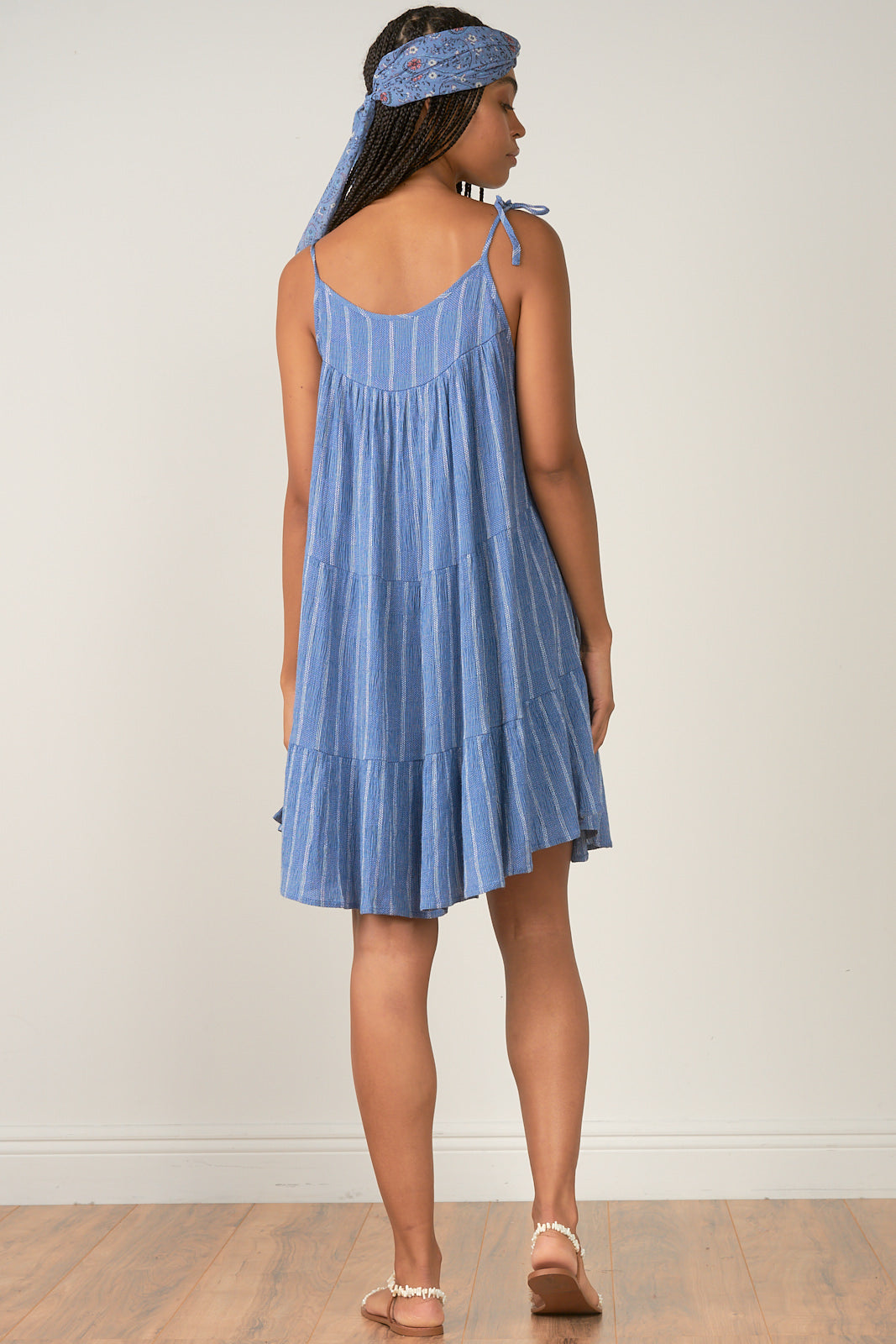 Elan Azure Stripe Dress