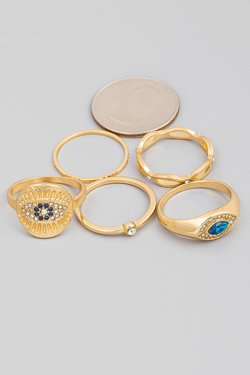 Evil Eye Ring Set