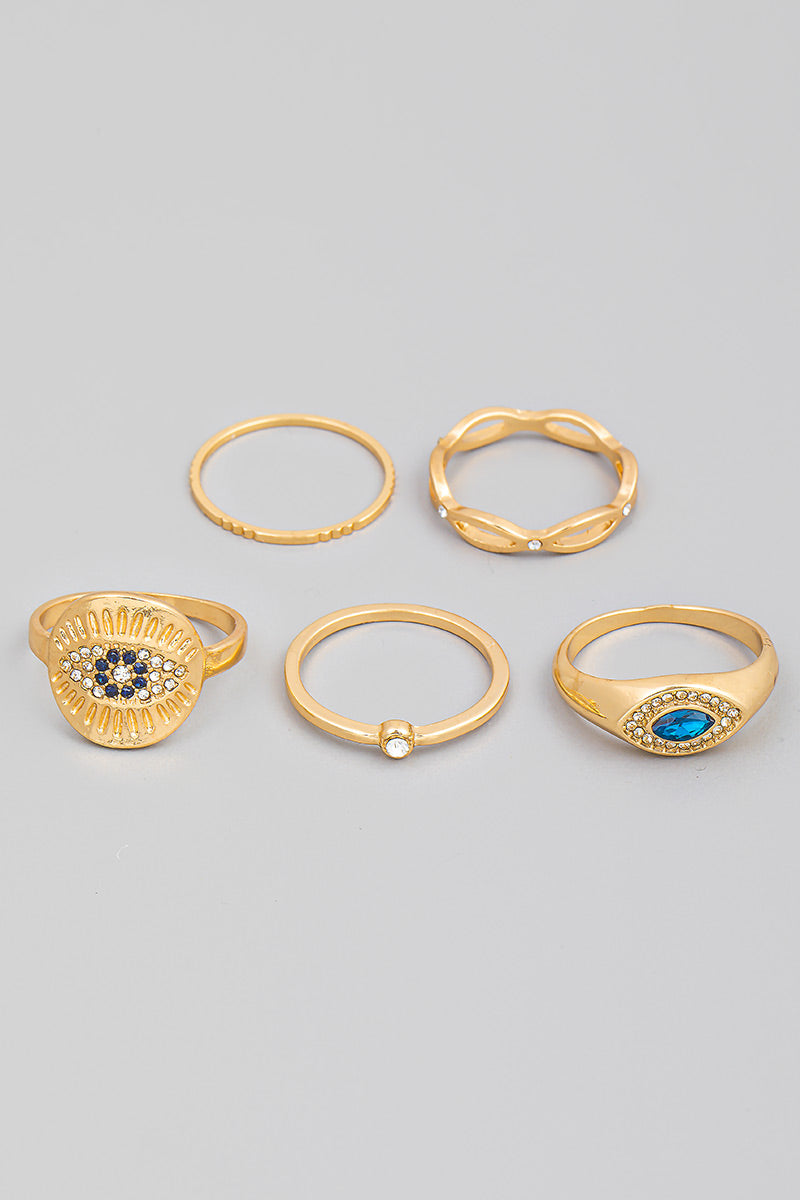 Evil Eye Ring Set