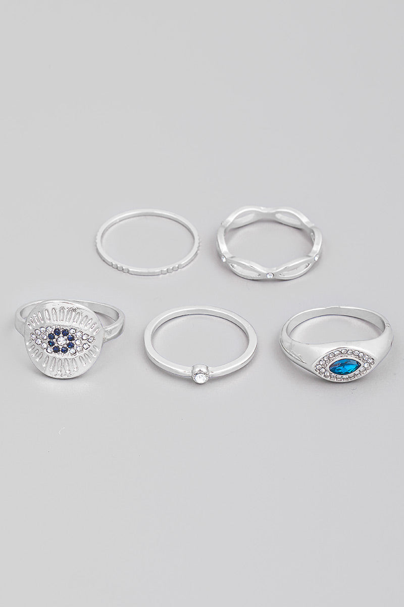 Evil Eye Ring Set