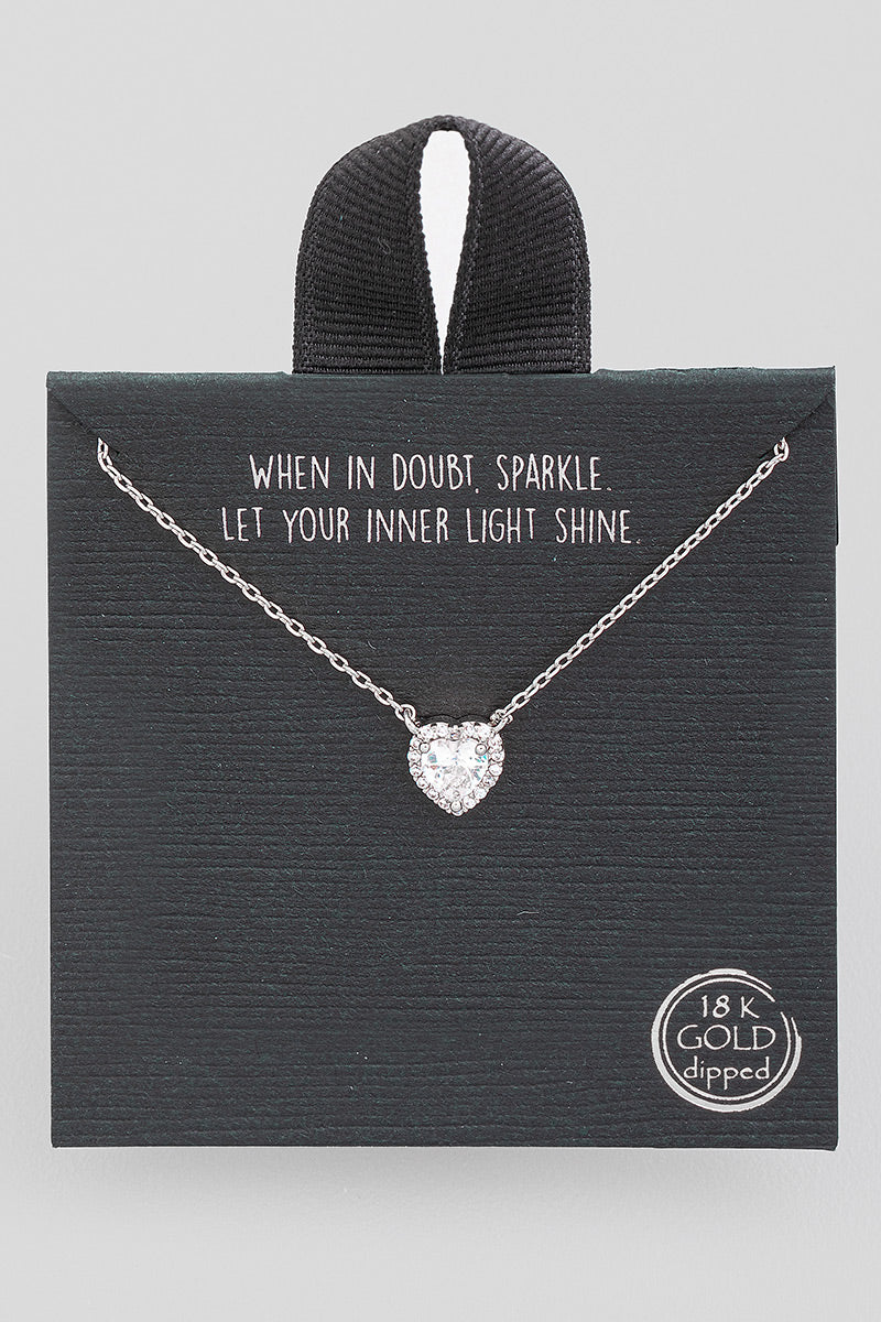 Rhinestone Heart Necklace