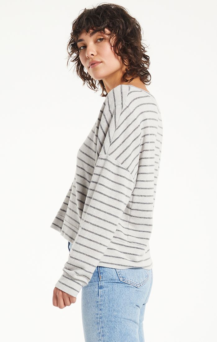 Z Supply Stripe Skimmer Weekender Pullover