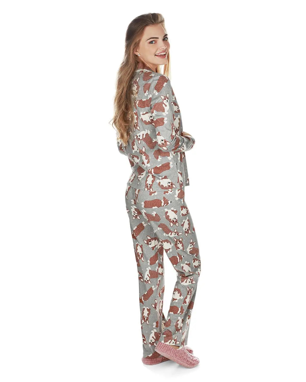 Corgi Print Matching Pajama Set