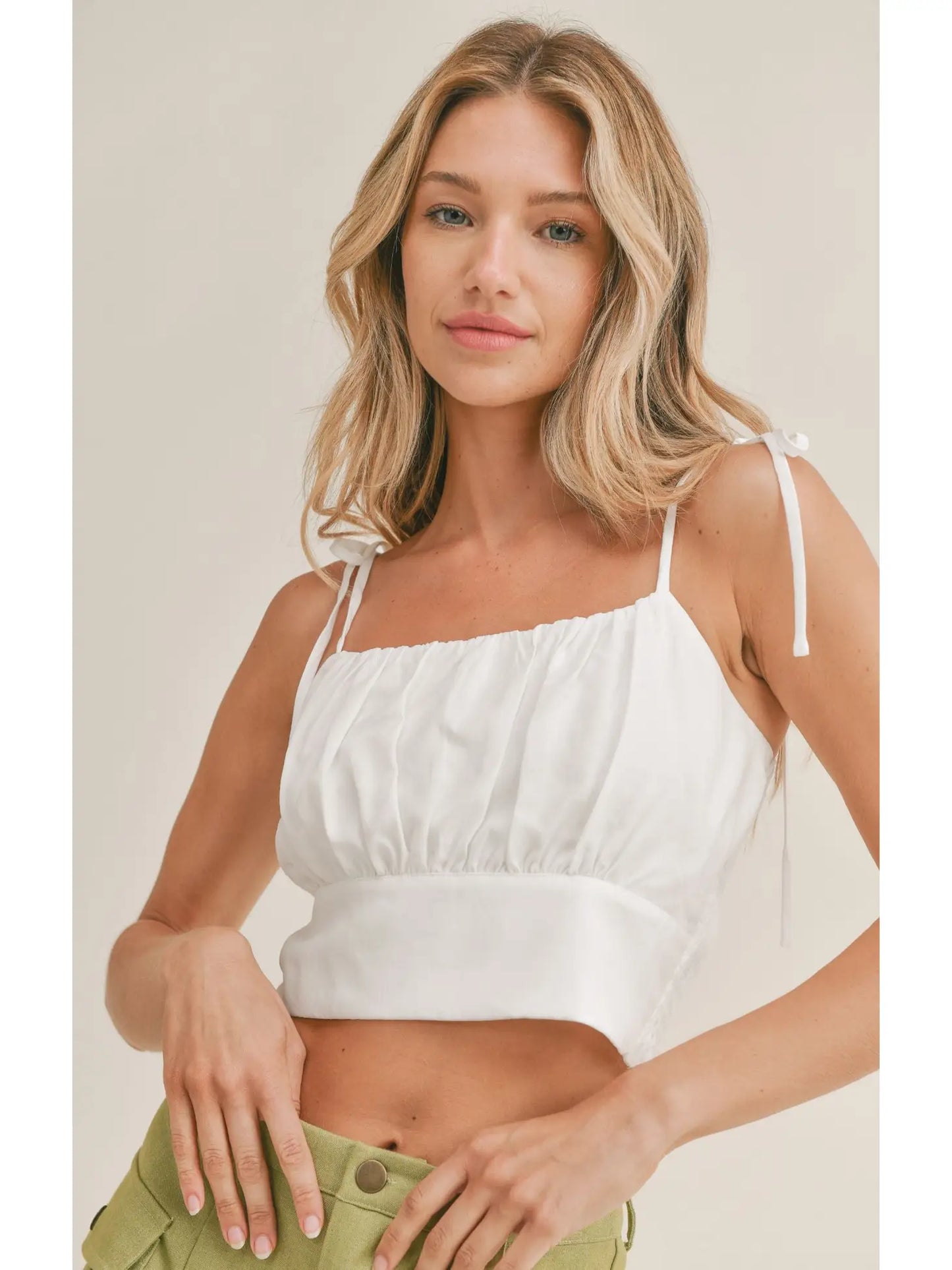 Sadie And Sage Lillie Tie Strap Crop Top Libby Story