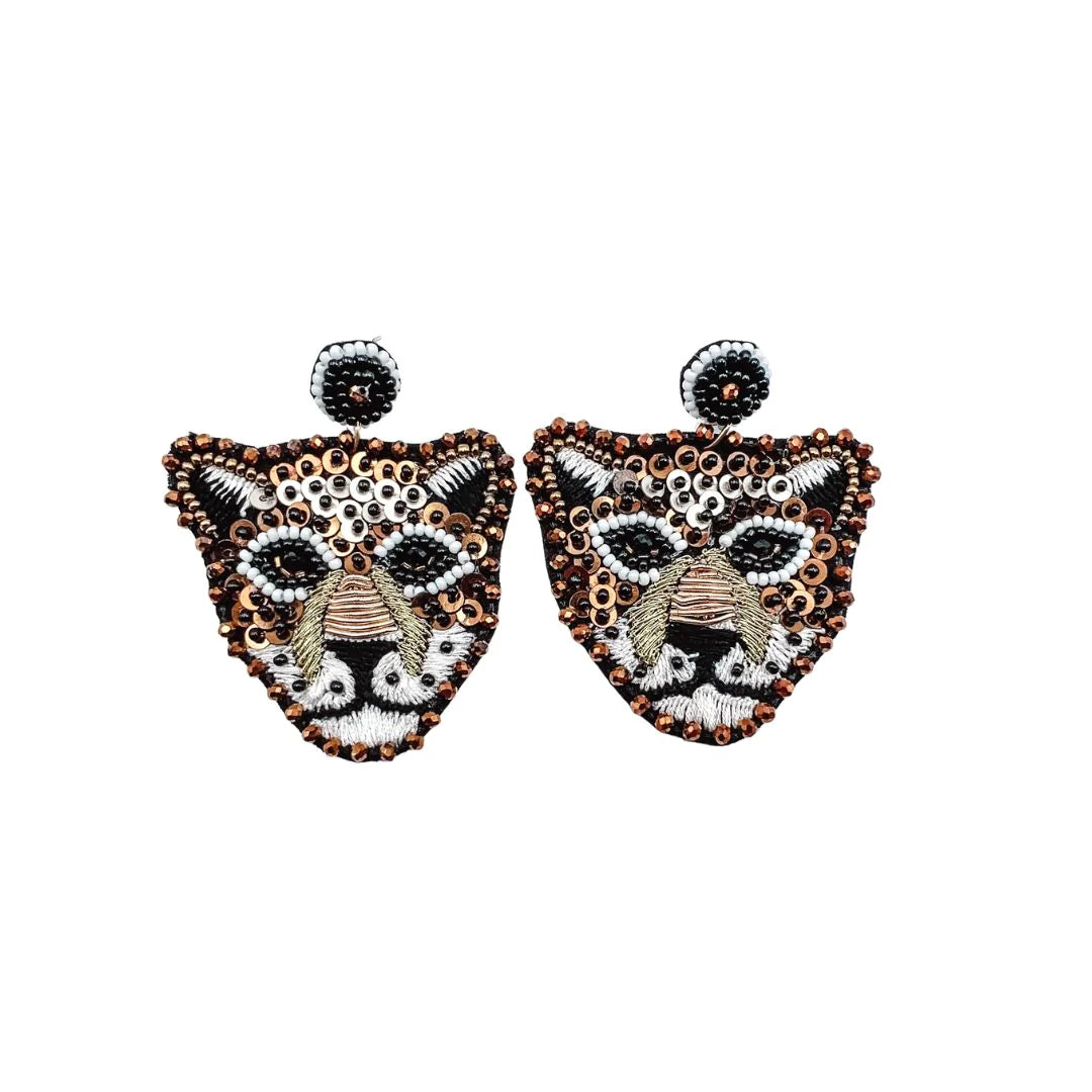 Tiger Face Earring