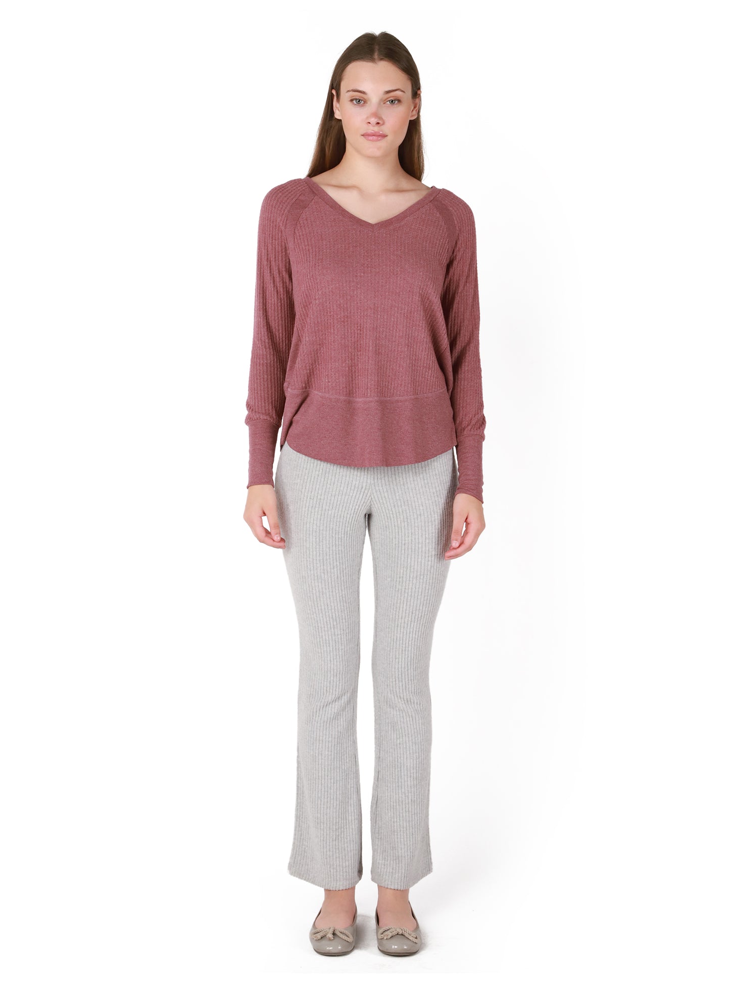 Dex Ella Brushed Rib Knit Lounge Pant