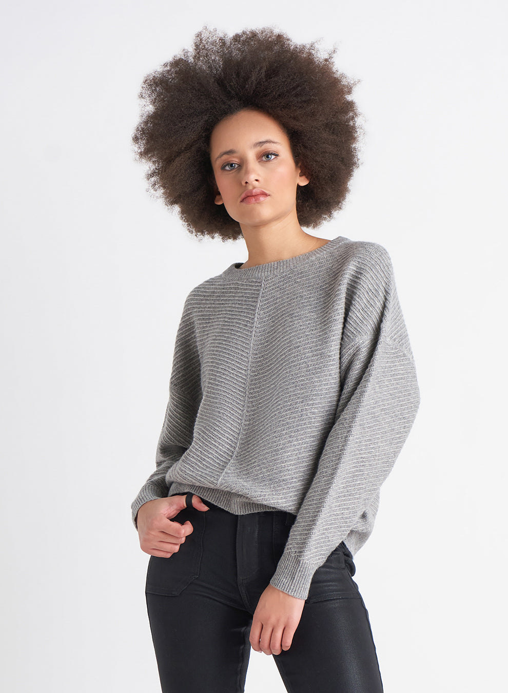 Dex Hattie Textured Rib Knit Sweater